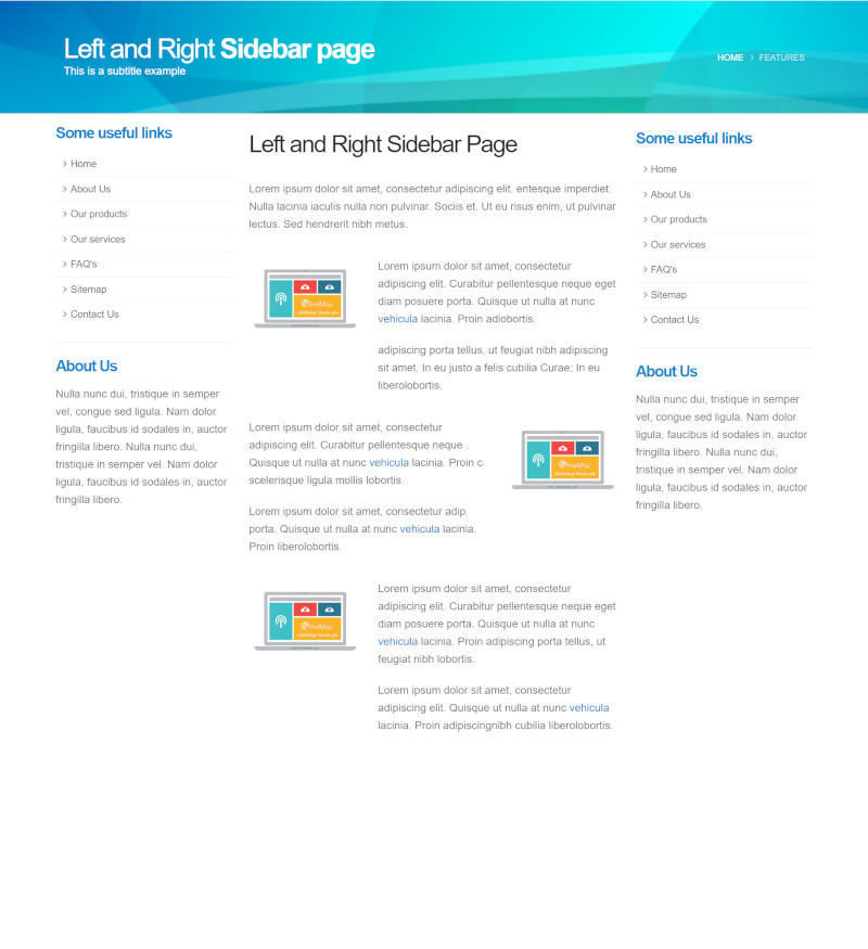 เว็บไซต์สำเร็จรูป-layout - Page sidebar