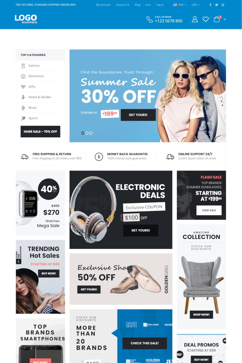 เว็บสำเร็จรูป - ecommerce Theme ร้านออนไลน์ ขายสินค้าออนไลน์