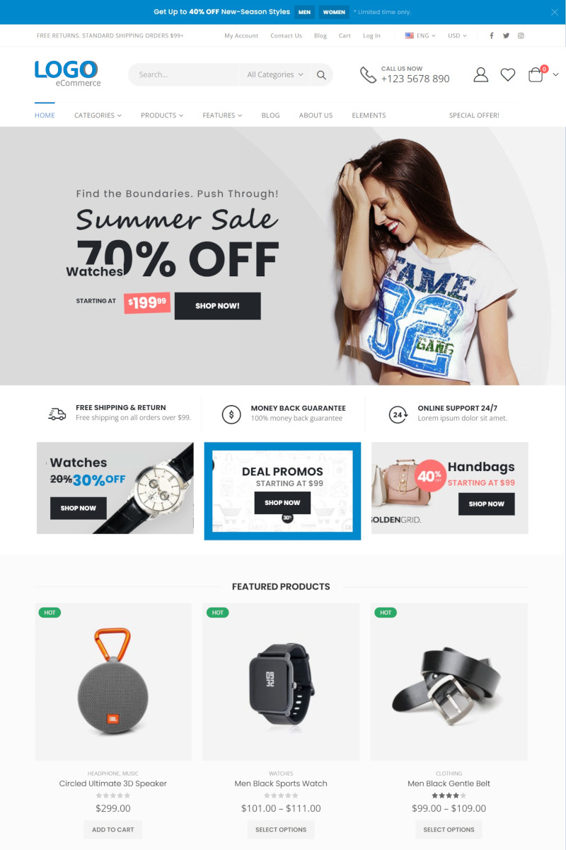 เว็บสำเร็จรูป สำหรับร้านออนไลน์  Ecommerce Theme ขายสินค้าออนไลน์  ขายของออนไลน์ 