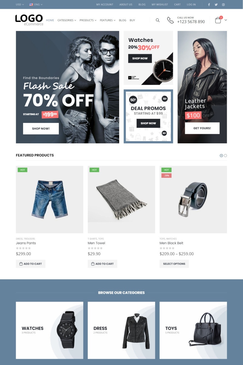 เว็บสำเร็จรูป สำหรับร้านออนไลน์  Ecommerce Theme ขายสินค้าออนไลน์  ขายของออนไลน์ 